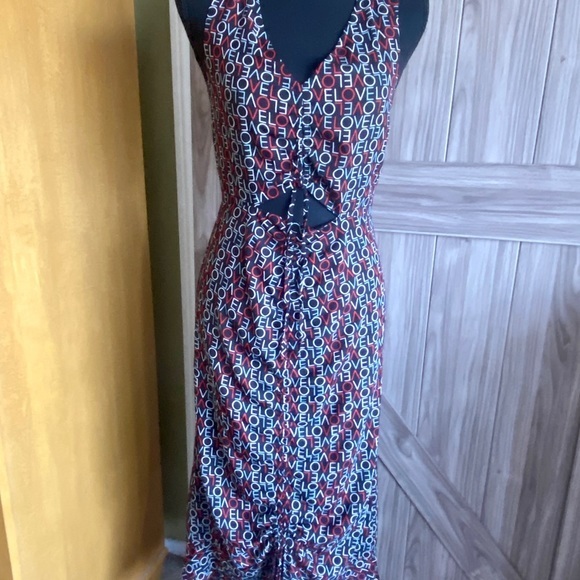 Rachel by Rachel Roy Love Print Midi  Dress - Picture 1 of 5